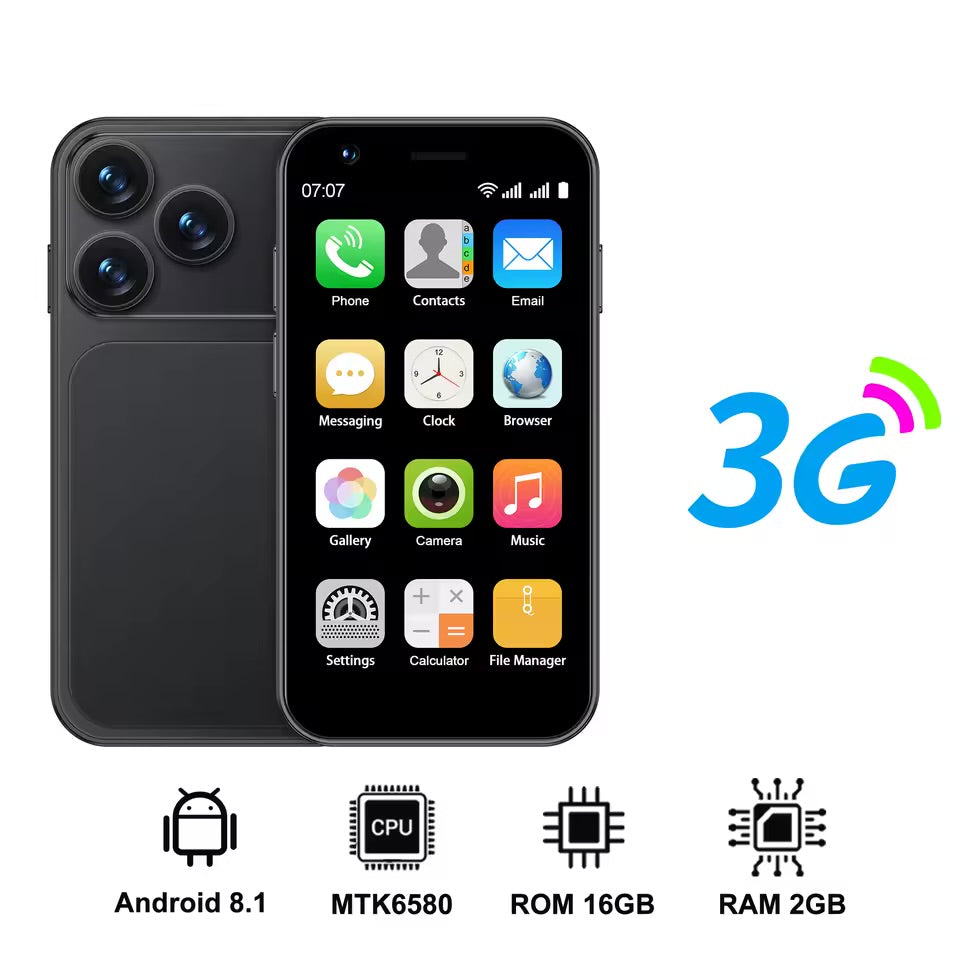 SERVO 18SE MINI Small Android Smartphone 3G WCDMA Dual SIM Card 2GB+16GB Play Store Wi-Fi Face Unlock 3.0 inch Mini Smart Phones