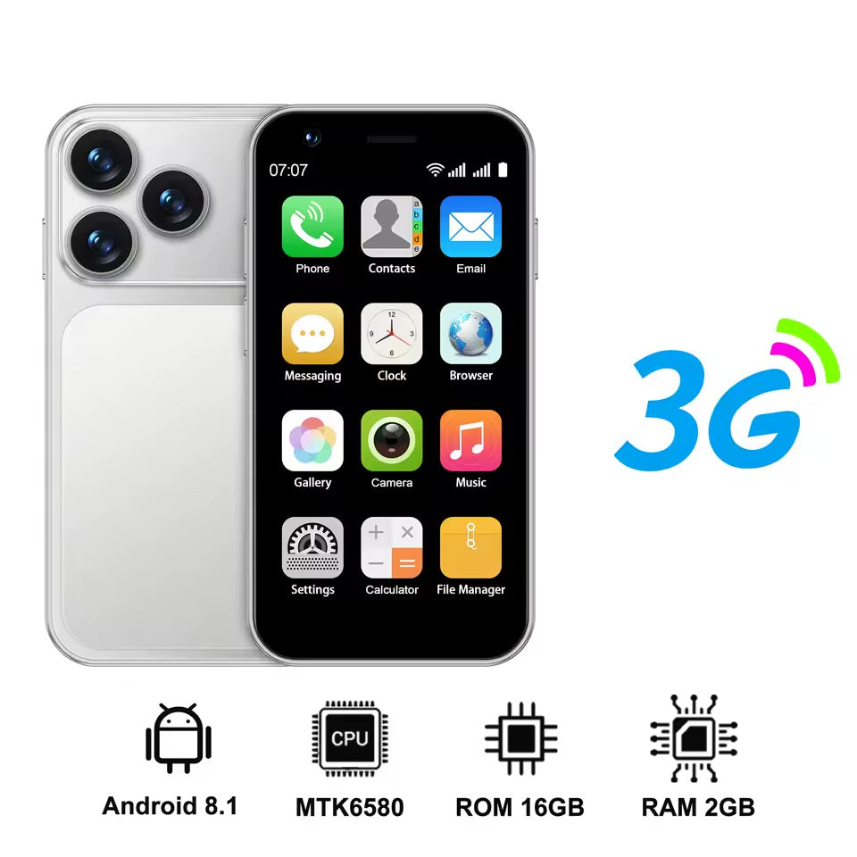 SERVO 18SE MINI Small Android Smartphone 3G WCDMA Dual SIM Card 2GB+16GB Play Store Wi-Fi Face Unlock 3.0 inch Mini Smart Phones