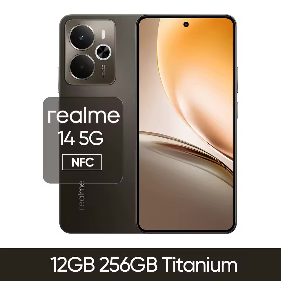 Global Version realme 14 5G Smartphone Snapdragon 6 Gen 4 Chipset 6.67" 120Hz AMOLED Display 45W 6000mAh Battery Android 15