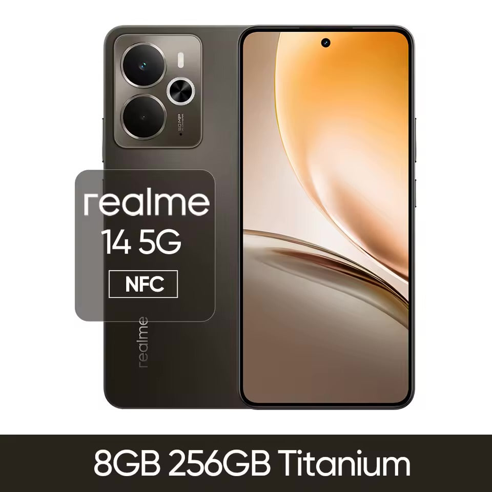 Global Version realme 14 5G Smartphone Snapdragon 6 Gen 4 Chipset 6.67" 120Hz AMOLED Display 45W 6000mAh Battery Android 15