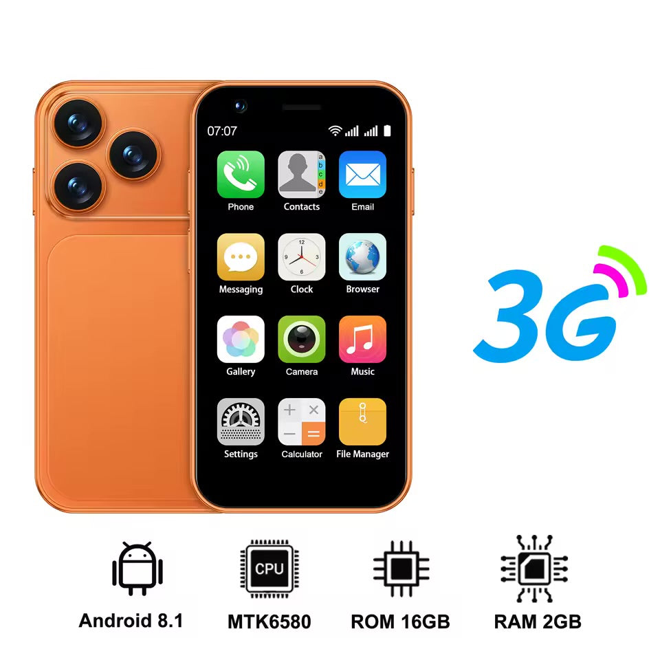 SERVO 18SE MINI Small Android Smartphone 3G WCDMA Dual SIM Card 2GB+16GB Play Store Wi-Fi Face Unlock 3.0 inch Mini Smart Phones